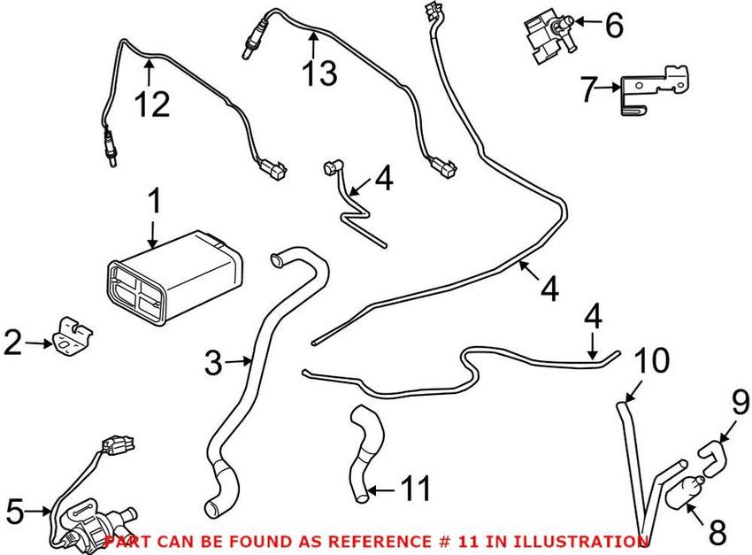 Volvo Leak Detection Pump Hose 8653367